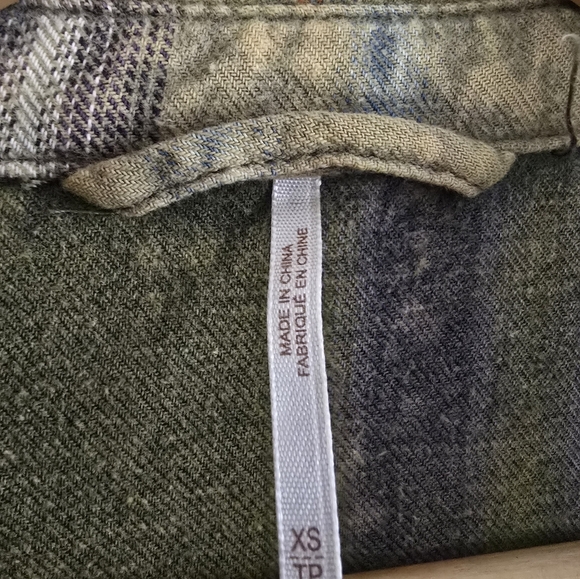 Free People Distressed Flannel Jacket - Picture 5 of 6